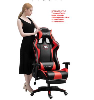 China Factory Custom Ergonomic Webcast Recliner LED Light Esport Chair Leather Silla Gamer Armrest Office Gaming E Sport Rotation Chair for sale