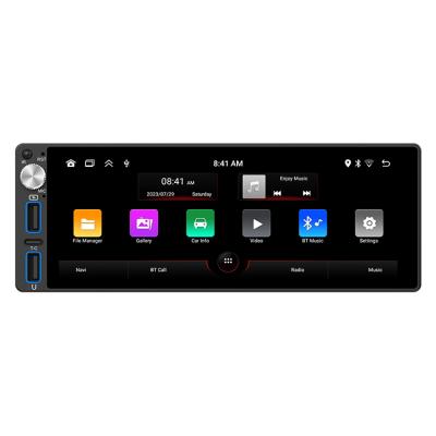 China GPS Apple CarPlay Android Auto 6.86 Inch Single Din Touchscreen Bluetooth Head Unit Radio Receiver No CD Player for sale