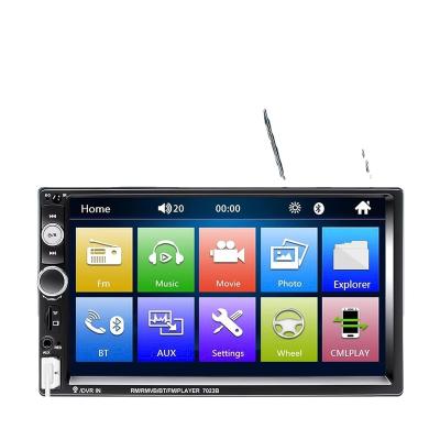 China GPS Double Din Car Stereo USB/AUX/TF HD Telescopic Retractable Capacitive Touch Screen for sale