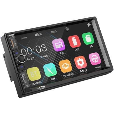 China GPS 7018 MP5  Car Stereo USB/AUX/TF HD Telescopic Retractable Capacitive Touch 7INCH Screen CAR VIDEO for sale