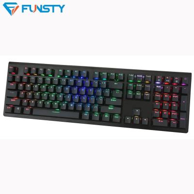 China 2018 custom ERGONOMIC Logo Wired Usb Anti-Ghosting 104 Keys Multimedia Gaming Mechanical Keyboard for sale