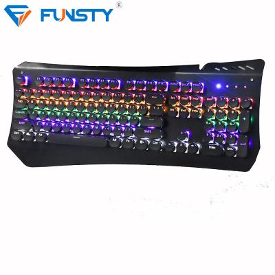 China Latest FUNSTY OEM ERGONOMIC Keyboard with Solid Metal Mechanical Keyboard for sale