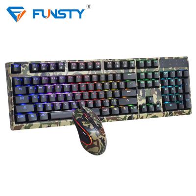 China Compatible Vintage Colored Typewriter Key Top Mechanical Radio Gaming Keyboard Desktop Combo Mouse for sale