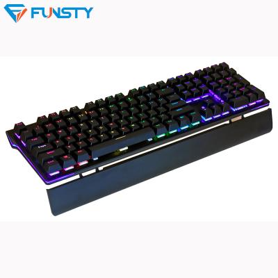 China ERGONOMIC unique two-color mold RGB mechanical gaming keyboard for sale