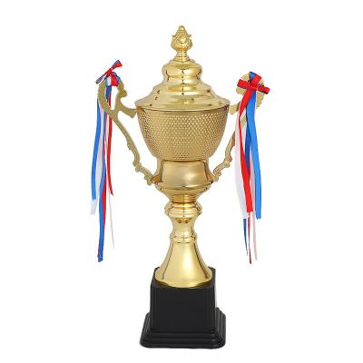 China Chinese Wholesale Europe Metal Sport Awards Cup Trophy For Soccer Football for sale