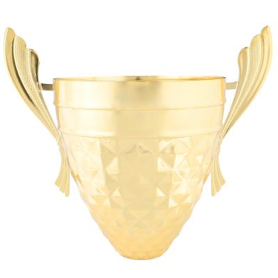 China Hot Selling Cheap Custom Europe China Sports Trophy Cup Metal Gold Silver Plated Body for sale