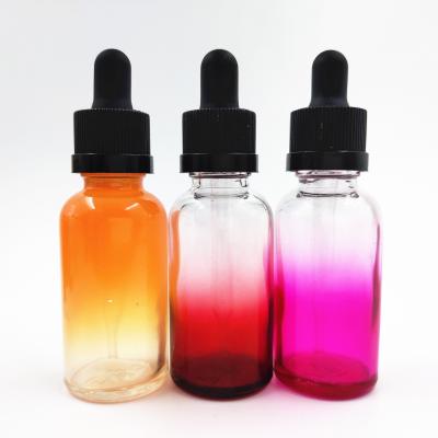 China E liquid/e cig/fancy essential oil 30ml eliquid etc. colored glass dropper bottle with pipette for sale