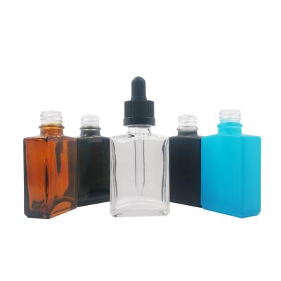 China E liquid/e cig/essential oil glass bottles 30ml square square glass dropper bottles etc. for e liquid for sale