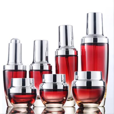 China PERFUME Black Small Bottle Glass Lotion Spray Bottle High End Cosmetics Set Bottle for sale