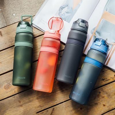 China Sustainable Leejo Customized Retractable Straw Water Bottle Eco Friendly Sport Launching Working Bottle for sale