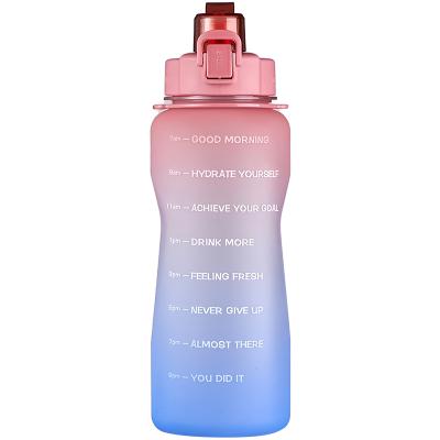 China Leejo Viable Stylish Gradient Motivational Water Bottle For Gym for sale