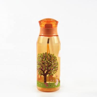 China Sustainable Plastic Tritan Ecozen Straw Water Bottle Bpa Free With Pop Lid 550ml 700ml for sale