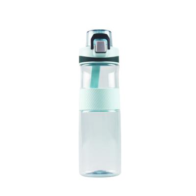 China BPA Viable Free Water Bottle With Silicone Sleeve 700ml Top Leakproof Travel Plastic Hydration Shake for sale