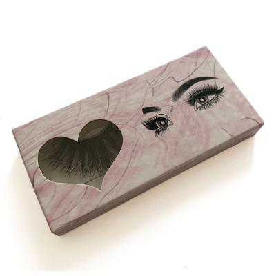 China Lash Pink Clear Window Customization Handmade Eyelash Packaging Box PVC Drawer Fake Plastic Eyelash Gift Packaging Box for sale