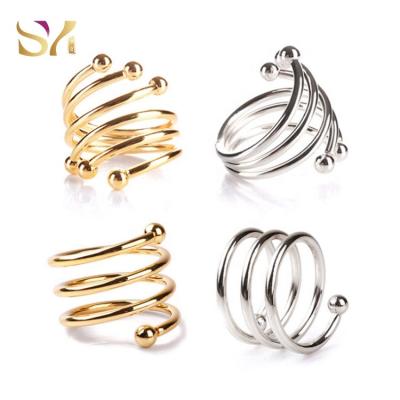 China Wholesale Cheap Viable Metal Gold Silver Napkin Rings For Wedding Party Decoration Napkin Loop for sale