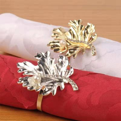 China Viable wholesale designs napkin ring like silver elegant metal gold foil for dinner table decoration for sale