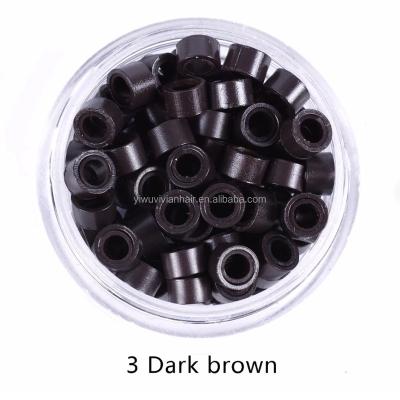 China For Commercial Bulk Bags Black Silicone Beads Silicone Beads Big Hole Painted Solid Color Colorful Silicone Striped Hair Extension Beads for sale