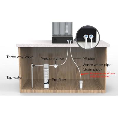 China Hotel Icefall Water Purifier Accessories Tap Water Pipeline Package Network Fashion Desktop Kit for sale