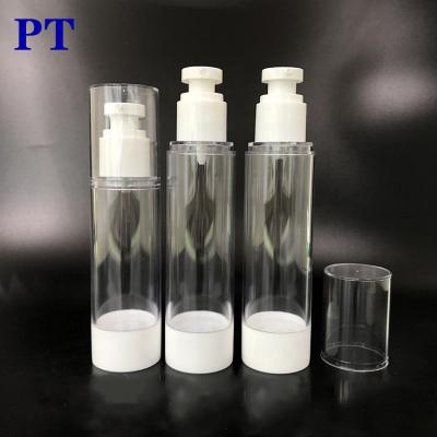 China Not good quality 15ml 30ml 50ml 80ml 100ml white plastic airless spill bottle for sale for sale