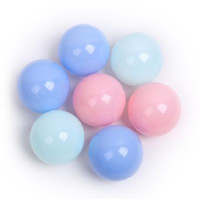 China Environmental Protection And Hot Selling Mine Plastic Balls 5.5cm 7cm 8cm Wear Resistance Blue Sky Macaron Cavity Toy Ocean Plastic Balls For Ball Pool Game for sale