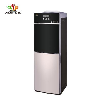 China Hotel High Efficiency Compressor Stagnant Water Dispenser With Refrigerator Cabinet Hot Water Dispenser for sale