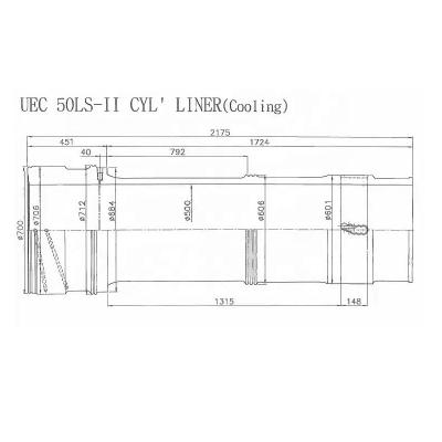 China Mitsubishi UEC50LS II Diesel Engine Marine Diesel Engine Cylinder Cooling Liner Used Marine for sale