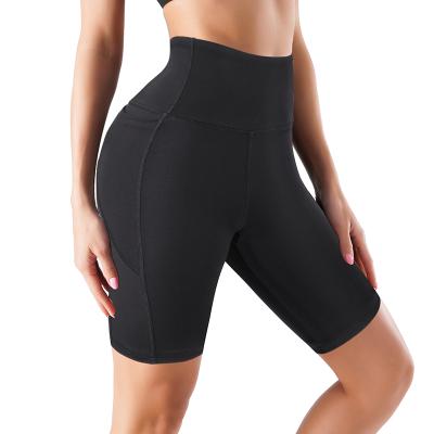 China Breathable High Waist S Shaped Curve Summer Fashion Butt Lift Women's Double Fitness Yoga Shorts for sale