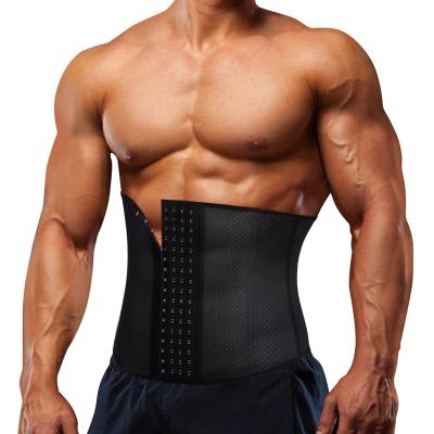 China Neoprene Waist Trainer Belt Fitness Fat Burner Sauna Body Shaper Antibacterial Waist Trainer For Men for sale