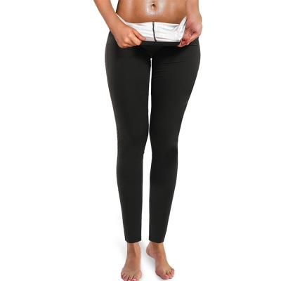 China Women Antibacterial Sauna Pants High Waist Sauna Sweat Sweat Crazy Weight Loss Fitness Sport Suits Sauna Pants for sale