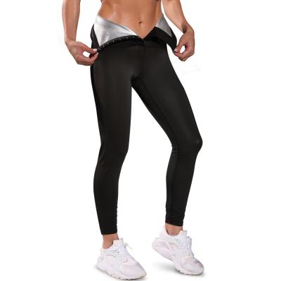 China New Design Antibacterial Sauna Gym Tracksuit High Waist Tummy Control Pants Weight Loss Corset Slimming Sauna Pants for sale