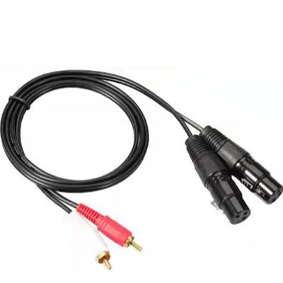 China New Product OEM Factory Dual XLR Female To RCA Cable for sale