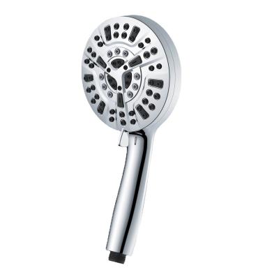 China Without Switch High Pressure 8 Jet Setting + Jet Modes Water Saving Handheld 2 Power Bathroom Shower Head for sale