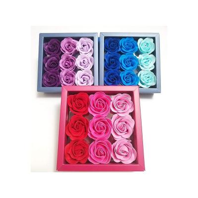 China Factory Supply Hot Selling Rose Flowers Base Artificial Cleansing Soap For Box Gift Set for sale