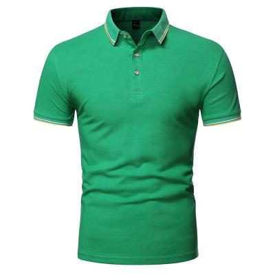 China Anti-Wrinkle 2021 View Mint Green Wholesale Custom Men's Polo Shirts Cotton Pique Bird's Eye Polo T-Shirt Regular Slim Fit T-Shirt For Men for sale