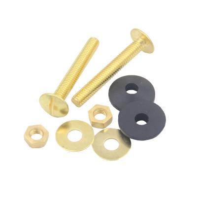 China Modern Solid Brass Toilet Tank Bolt Kits Toilet Tank Fitting Smart Fixing Bolts Screws Tank Connection Hardware Bolts for sale