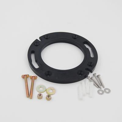 China Leakproof Age Proof ABS Toilet Cubicle Flange Kits Manufacturer Include Bolts Screws Toilet Rack Floor Flange With 3