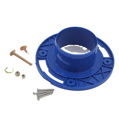 China Age Proof Universal Leakage ABS Toilet Closet Flange With Bolts Toilet Rack Floor Flange Include Bolts Replacement Toilet Bowl Flange for sale