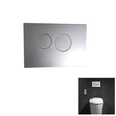 China Modern Black Square Toilet Flush Plate Toilet Acuator Dish With Round Flush Knob Toilet Fixing Kit for sale