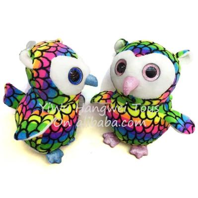 China Gifts Crackle Rainbow Bright Eyed Owl Claw Machine Plush Toy Plush New 7