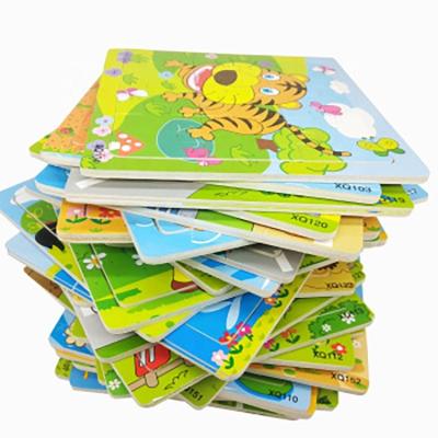 China Eco-Friendly Kids Montessori Educational Wooden Puzzle Toy Anime 9 Piece Promotional Kids Jigsaw Puzzle Toy for sale