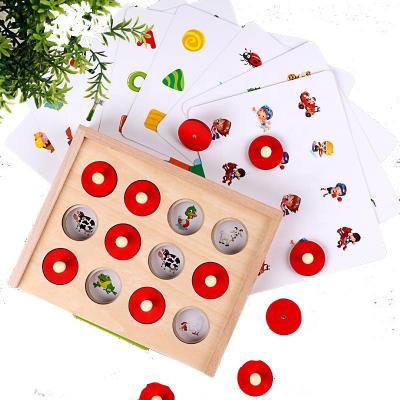 China Eco-friendly Kindergarten Wooden Children Chess Memory Training Memory Early Education Toys Game Kindergarten for sale