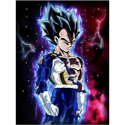 China New Classic/Postmodern Full Drill 5D DIY Diamond Painting Kits Art Dragon Ball Z Vegeta For Adults Beginner Gift Wall Home Decor for sale