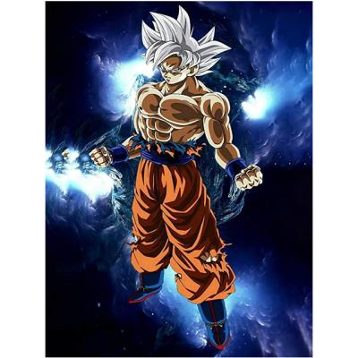 China New Classic/Postmodern Full Drill 5D DIY Diamond Painting Anime Dragon Ball Z Goku Kits Art For Adults Beginner Gift Wall Home Decor for sale