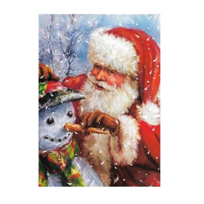 China New Classic/Postmodern Diamond Painting Christmas 5D Santa Claus Diamond Embroidery Snow House Landscape Mosaic Cross Stitch Open Home Decoration for sale