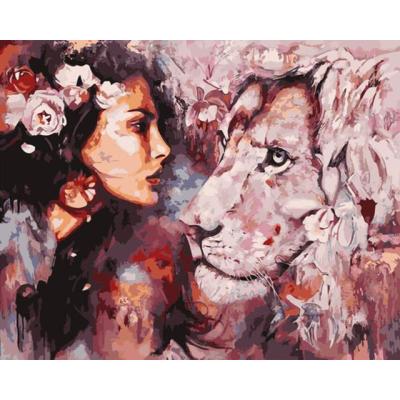 China CLASSIC Oil Painting By Numbers Hand Painted Digital Animals Oil Painting Home Wall Art Decor for sale