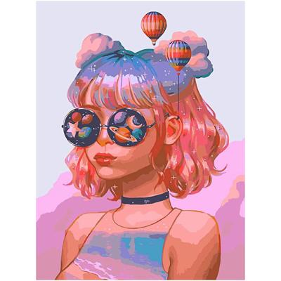 China New Classic/Postmodern DIY Painting By Numbers Sunglasses Girl Painting By Number Beginner For Adults Kids Home Decor for sale