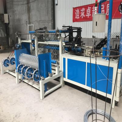 China Building Material Shops GST Automatic Double Wire Metal Chain Link Wire Mesh Fencing Weaving Machine Price for sale