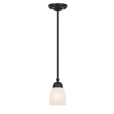 China Vintage Industrial Modern Pendant Light Fixtures in Matte Black with Frosted Glass for Bathroom Bedroom Kitchen for sale