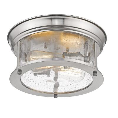 China Factory Price Industry Modern Stream Cast Iron Seeded Bathroom Ceiling Lamp Outdoor Mounted Glass Lighting For Aisle Bedroom for sale