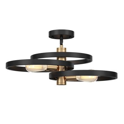 China Vintage Metal Outdoor Mounted Black Brass Ceiling Lamp Modern Ceiling Lamp Suitable For Dining Room Living Room Foyer Kitchen for sale